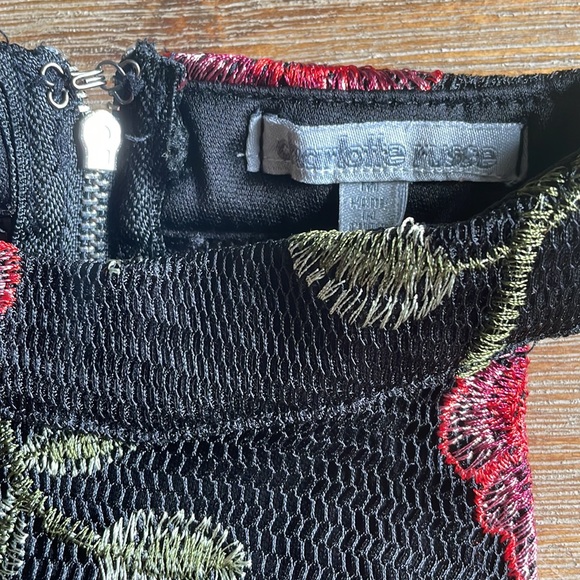 Charlotte Russe Rose Embroidered Halter Crop - Picture 4 of 10